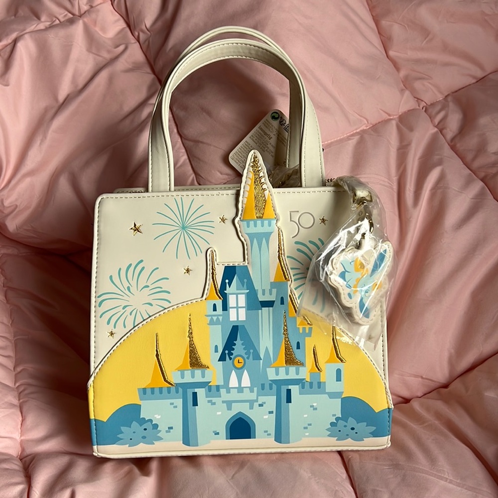 NWT Disney Cinderella Castle Loungefly crossbody purse
